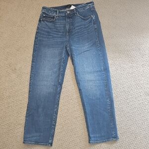 Stylish Blue Straight Leg Women's Jeans